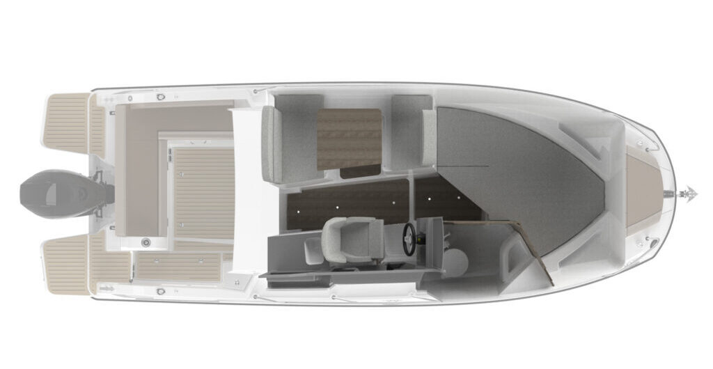 QS-rzut2 Czarter jachtu motorowego na Zegrzu - Quicksilver Activ 705 Weekend